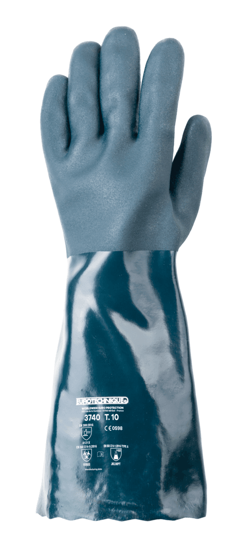 EUROCHEM 3740 PVC Kimyasal Koruyucu Eldiven — 40 cm